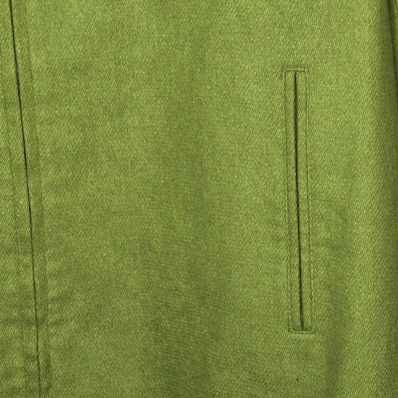 Green Wool Blend Zip-Up Jacket - Picture 6 of 8